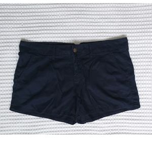 MOSSIMO dark navy blue twill pleat Chino shorts 12